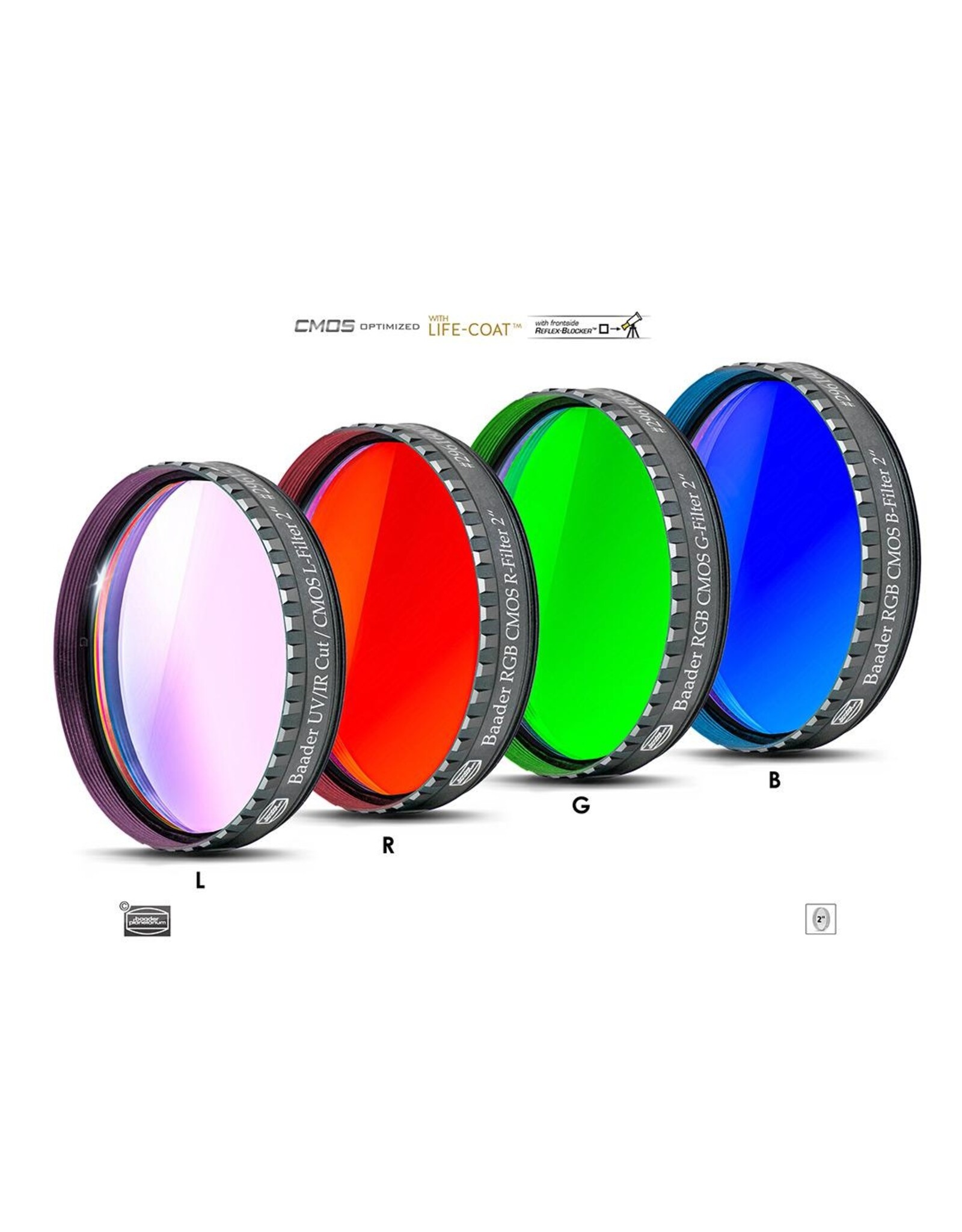 Baader 2 inch L-RGB filter set - CMOS optimized