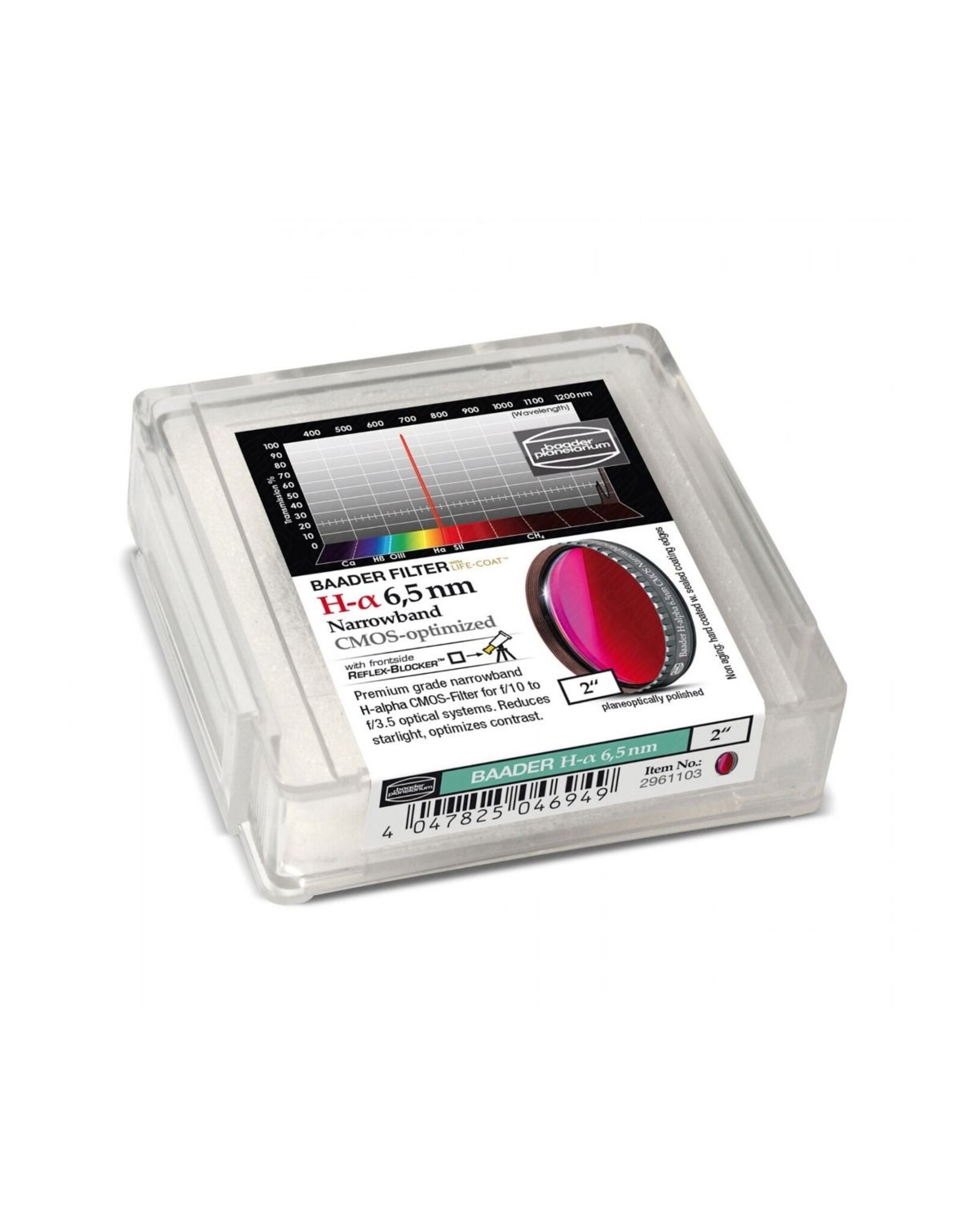 Baader 2 inch H-alpha Narrowband 6.5 nm Filter - CMOS optimized