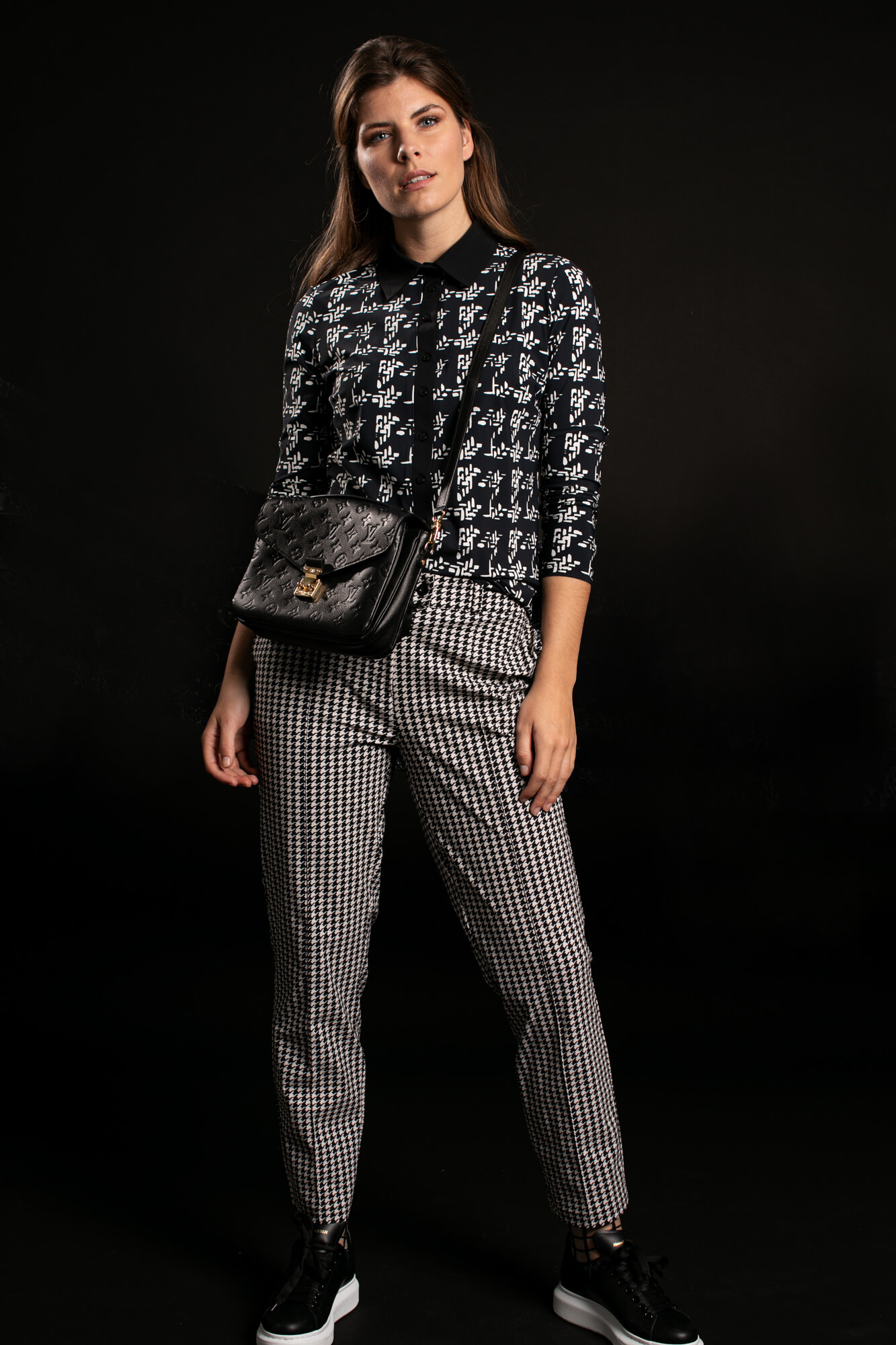 Studio Anneloes Romy Pied de Poule Trousers Black Ivory bestellen? - Hippe  Kippe