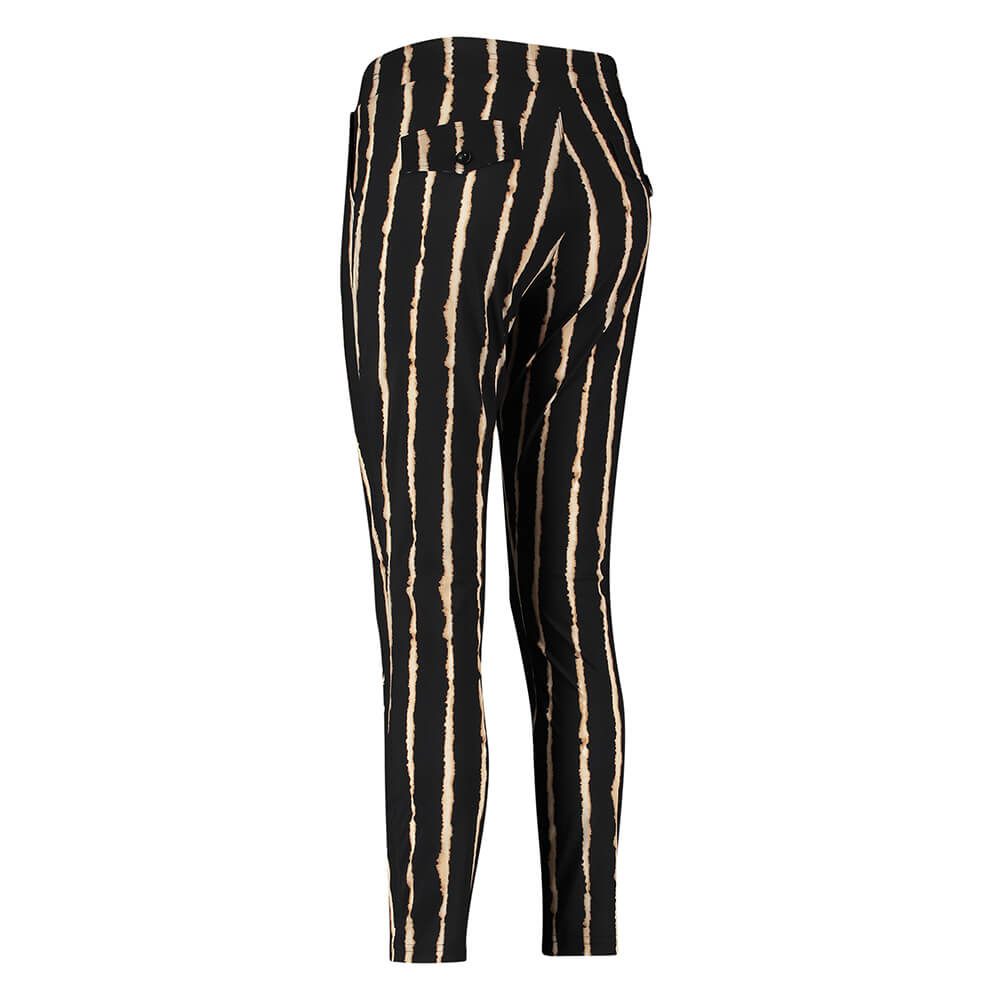 Studio Anneloes Upstairs Tie Dye Pinstripe Trousers Black Camel bestellen?  - Hippe Kippe
