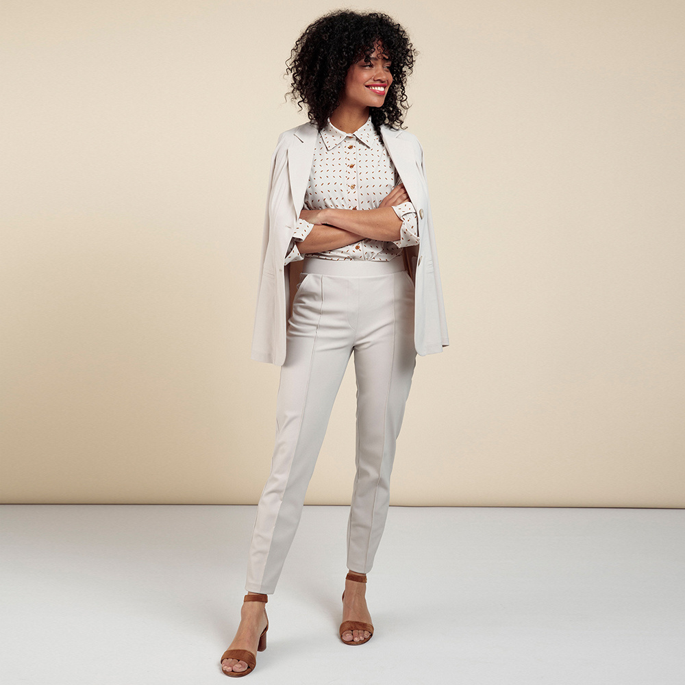 Studio Anneloes Kate Bonded Trousers Greige bestellen? - Hippe Kippe