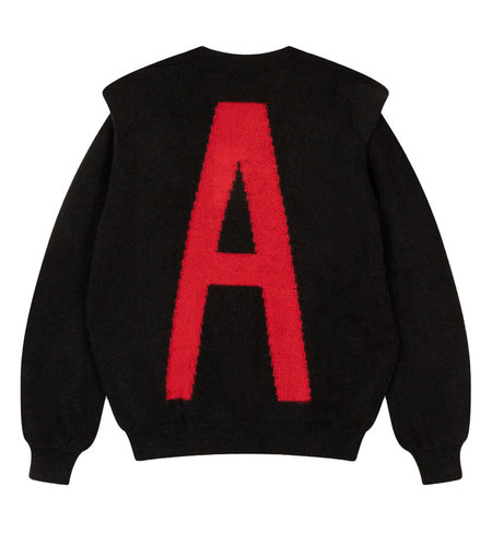 Alix The Label Knitted V Neck Pullover Black