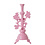 RICE Metal Candle Holder With Deer Soft Pink