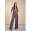 Studio Anneloes Jikke Tweed Bonded Trousers Antraciet/Blackberry