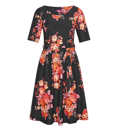 Tante Betsy Dress Frenchy Classic Rose Black