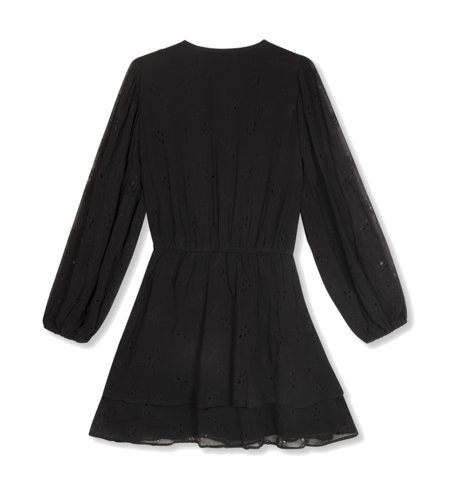 Alix The Label Ladies Woven Broderie Chiffon Dress Black