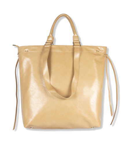 Alix The Label Ladies Cracked Faux Leather Large Bag Camel