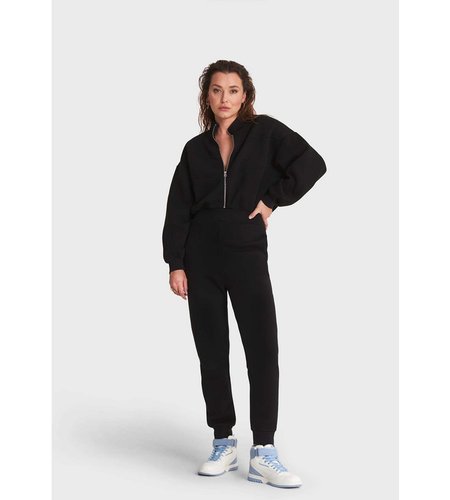 Alix The Label Ladies Knitted Sweat Jump Suit Black