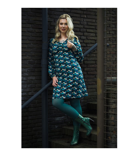 Tante Betsy Dress Sandra Tropical Forest Blue