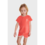 Alix Mini Kids Knitted Terry T-Shirt Intense Coral