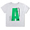 Alix Mini Kids Knitted A Print T-Shirt Light Grey Melange