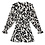 Alix The Label Ladies Woven Big Animal Jacquard Playsuit Black White