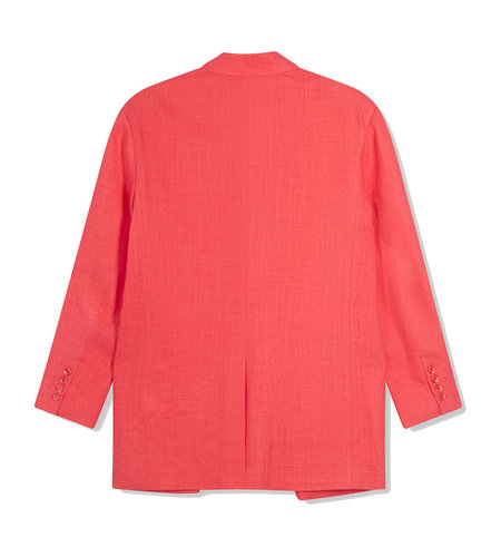 Alix The Label Ladies Woven Oversized Boucle Blazer Intense Coral