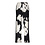 Geisha Pants Bi-Color Flower Black Off White