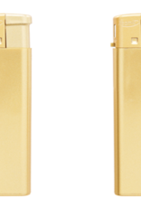 Atomic Elektronik Feuerzeug Flat Softflame Nachfüllbar Gold