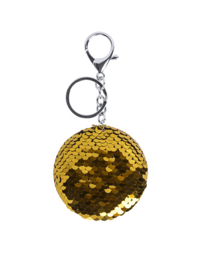 Pailletten-Schlüsselanhänger Gold