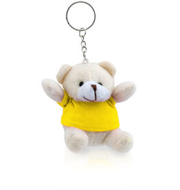Teddy-Schlüsselanhänger Gelb