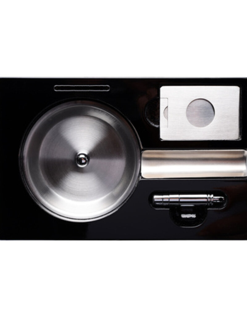 Zigarren Aschenbecher Set Schwarz