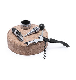 4-Teiliges Wein Set mit Korkbox