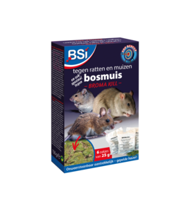 BSI Broma Kill tegen ratten en muizen 150gr (6x25gr)
