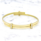 14 karaat geelgouden armband met diamanten - Mondria-1