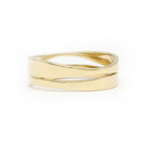 Geelgouden ring duo - Wave-3