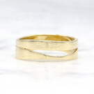 Geelgouden ring duo - Wave-1