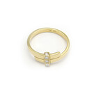 Geelgouden ring met 5 diamanten - Mondria-3