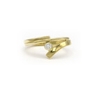 Geelgouden ring met diamant - Smedy-4