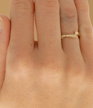 14 karaat geelgouden ring - slag - Archi