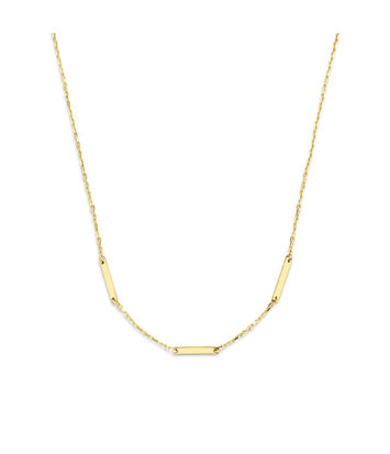 14 karaat geelgouden dames ketting - Jackie - Triple Bar Necklace