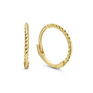 14 karaat geelgouden oorstekers - Jackie  - Mini Twist Hoops-1