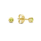 14 karaat geelgouden oorstekers - Jackie  - Peridot Studs-1