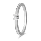 14 karaat witgouden ring met 1 diamant 0.05 crt. - Solitair - Witgoud-1