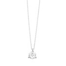 18 karaat witgouden ketting met diamant - Vanaf 0.05 ct. - 3 poot chaton - 18 karaat-1