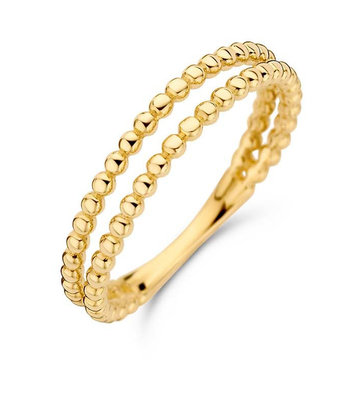 14 karaat geelgouden ring - Jackie - Minori Bubble Twin Ring