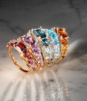 18 karaat roségouden dames ring met Topaas - Iris - Ponte Vecchio