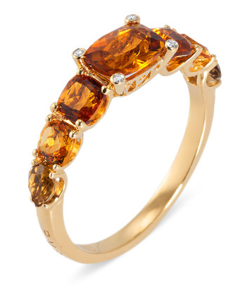 18 karaat geelgouden dames ring met Citrien - Iris - Ponte Vecchio