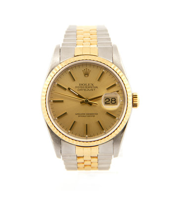 SOLD Rolex Datejust -  Horloge - 16233 - Champagne Dial