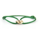 14 karaat tricolour armband - Trinity - Green - Hutjens Rope-1