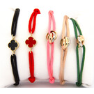 14 karaat geelgouden armband - Lucky Charm - Red - Hutjens Rope-4