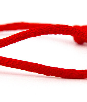 14 karaat geelgouden armband - Lucky Charm - Red - Hutjens Rope