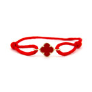 14 karaat geelgouden armband - Lucky Charm - Red - Hutjens Rope-1