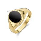 14 karaat geelgouden zegelring met Onyx - Hutjens - Ring - 1 ct.-5