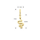 14 karaat geelgouden ketting met slangen hanger - Hutjens-4