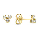 14 karaat geelgouden oorstekers - Jackie  - Triangle Topaz Studs-1