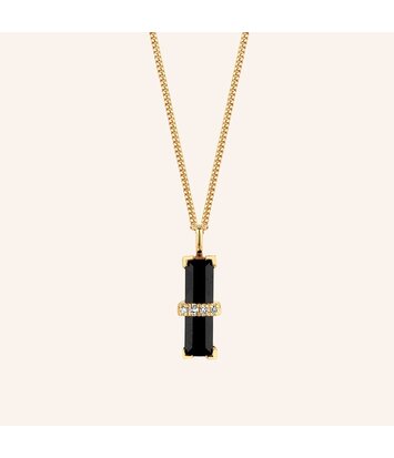 Zilveren ketting verguld in 18 krt geelgoud - Diamanti Per Tutti - Dark Secret Necklace