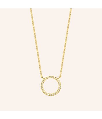 Zilveren ketting  goudkleurig verguld - Diamanti Per Tutti - Mars Necklace