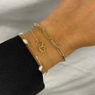 14 karaat geelgouden armband - Jackie - Double Heart Bracelet-2