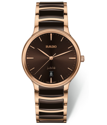 Rado - Horloge Unisex - Centrix - Rosé/bruin - R30023302